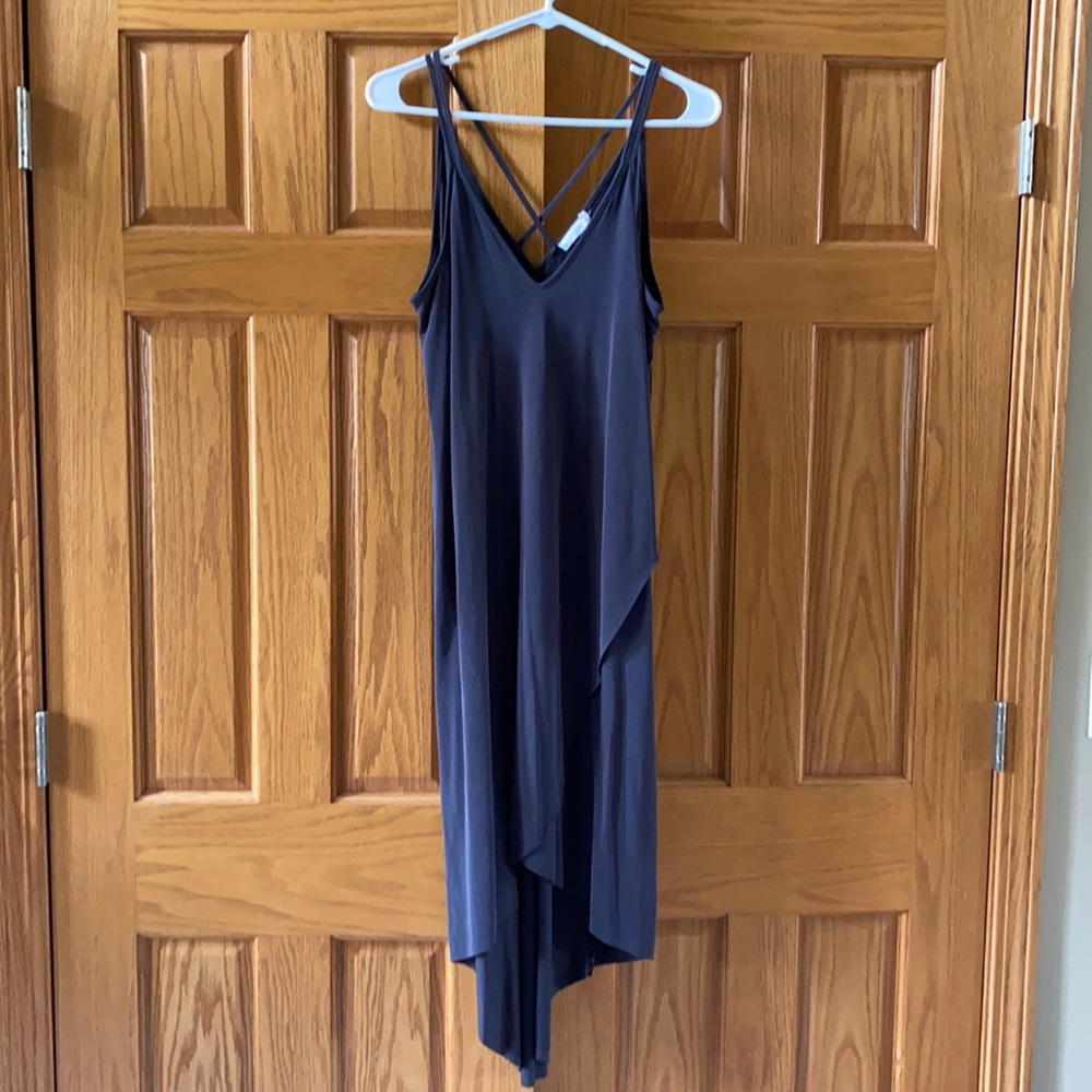Adorable dark grey spaghetti strap dress